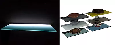 LED Light Shelf With DRIVER Illuminated Bar Kitchen DVD Sky Box Glass Shelf  • £69.99