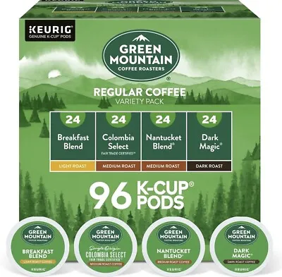 Green Mountain Variety Pack Coffee Keurig K-Cup Pods 4 Flavors 96 Counts • $52.99