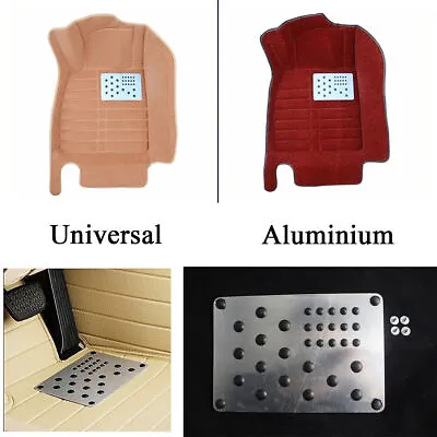 Aluminium Car Floor Carpet Mats Patch Non-slip Heel Plate Foot Rest Pedal Pad • $16.53