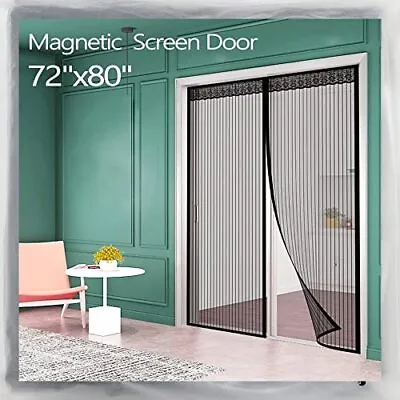 Magnetic Screen Door IKSTAR Mosquito Net Keep Bugs Out Let Cool Breeze In - S • $35.73