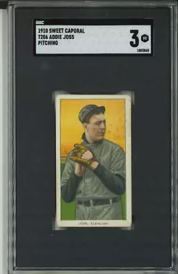 1909 T206 Addie Joss Pitching Sweet Caporal SGC 3 • $500
