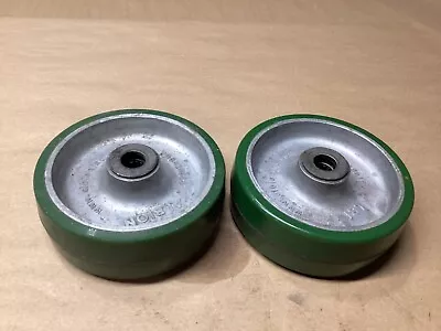 Lot Of 2 Albion 6  Pd0620019 Polyurethane Wheel 2  Wide S0992 #103a64pr2 • $38.99