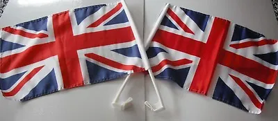 Union Jack Car Flags 2 PACK Great Britain United Kingdom Country Flags 40 X 27cm • £2.99