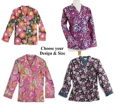 $12.95 • Buy Vera Bradley PAJAMA TOP LS 100% Cotton - U Choose Design & Size (New & Sealed)