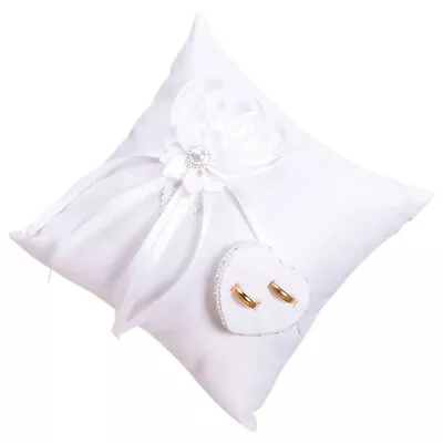  Diamond Ring Pillow Vintage Ring Bearer Cushion Satin Ring Bearer Pillow • £11.27