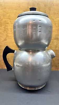 Vintage Large West Bend Aluminum KWIK Drip Coffee Maker Pot 18 Cup • $35