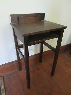 Antique Arts And Crafts Mission Oak Entry Hall Telephone Mail Desk Stand Table • $599.99