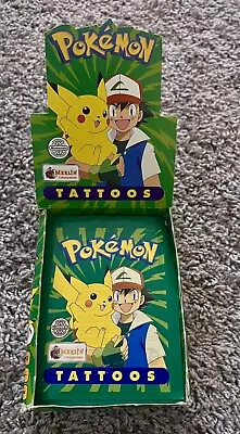 Pokemon Topps Merlin 1999 Tattoos Booster Pack Factory Sealed Vintage With Bonus • $5