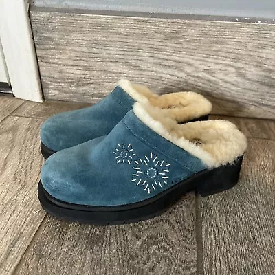 Ugg’s Slip On Lined Clog Shoes Women’s Size 5 Blue Brand New • $79.99