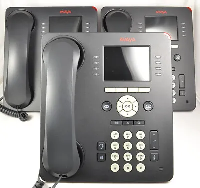 Avaya 9611G VoIP Business Phone Lot Of 3 With Stands • $39.02