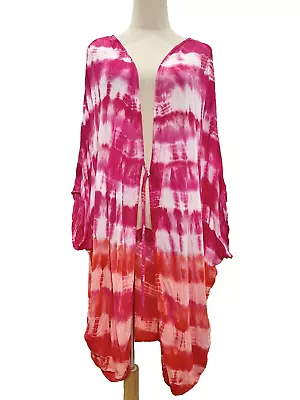 Catherines Open Tie Dye Cardigan Duster Jacket Size 4X/5X Boho Holiday Party • $40.50