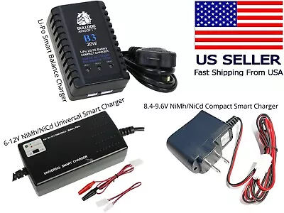 Bulldog Airsoft NiMh/NiCd & Li-Po Battery Smart Balance Compact Charger Option • $19.99