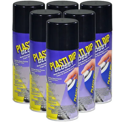 Plasti Dip Glossy Black 11 Oz Aerosol Case Of 6 - Both Color And Gloss Finish • $77.69