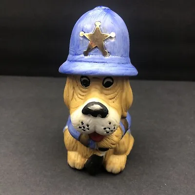 Vintage Jasco Taiwan Ceramic Dog Basset Hound Policeman/Officer Piggy Bank • $19.79
