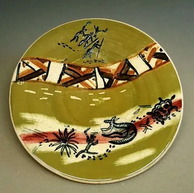 Vintage  Martin Boyd  Australian Pottery Wall Plate Aboriginal Theme • $85