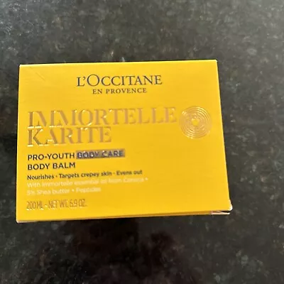 L'Occitane Immortelle Karite Pro-Youth Body Balm 200 Ml / 6.9 Oz NIB PLUS BONUS • $20