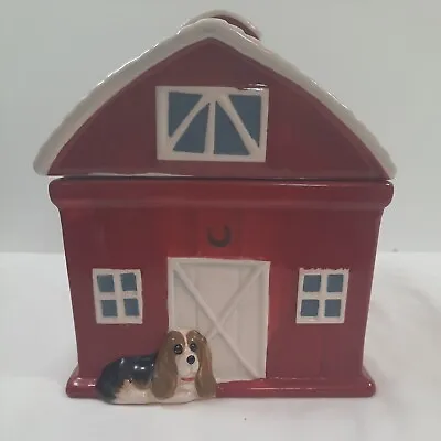 Pioneer Woman Country Red Barn Dog Charlie Basset Hound Cookie Jar  • $19.99