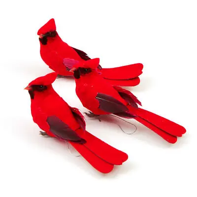 $25.71 • Buy Red Dense Foam Cardinal Mushroom Birds | 6 Birds | Attached Wires