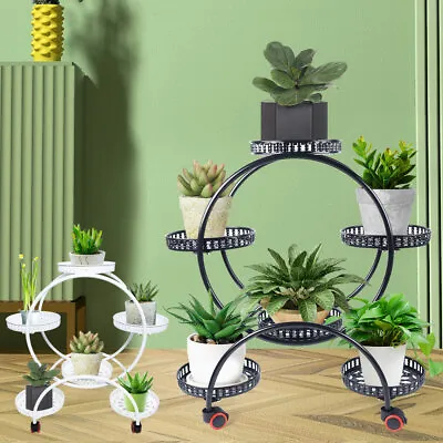 6 Tier Metal Plant Stand Outdoor Indoor Flower Pot Rack Display Shelf Garden  US • $44