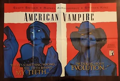 American Vampire Vertigo Comic Book Promo Poster 2010 34 X 22 • $19.99