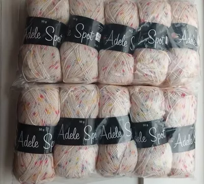 Feria Adele Spot Knitting /Crochet Yarn 4ply 10 X 50g Multicolour Spot  All New • £6.99