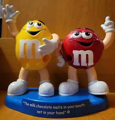 M&M's Red Yellow Dual  Melts In Your Mouth Not In Your Hand Candy Dispenser • $14.99