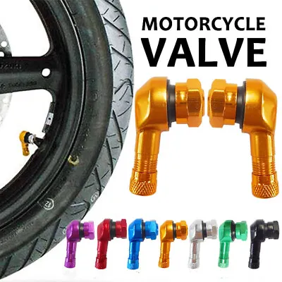 90 Degree Angle AluminumAlloy Valve Stem Motorcycle Tire Tubeless Valve-Stems • $8.83