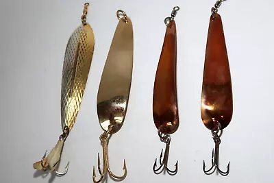 Large Salmon Spoons Luhr Jensen Wabler EEL Trolling Casting 4 Pcs • $18