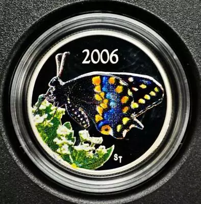 2006 Canada 50 Cents Butterfly Coin - Short Tailed Swallowtail  • $27.62