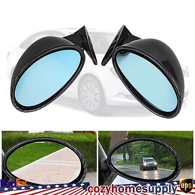1 Pair Car Side Wing Rear View Mirrors Universal F1 Racing Style Carbon Fiber • $34.20