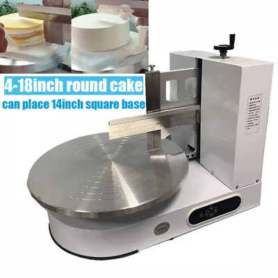 4-18inch Automatic Cake Cream Coating Spreader Machine Cream Icing Decorating • $845.06