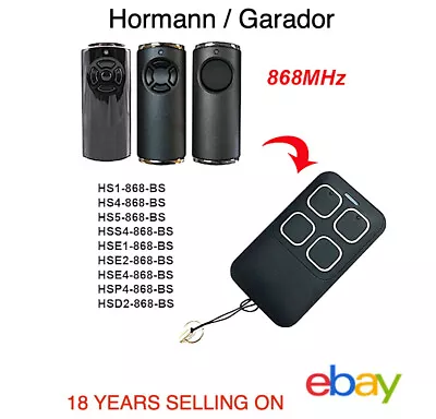 Hormann Garage Door Remote GARADOR Key Fob Zapper HSE2-868-BS HSE4-868-BS • £17.95