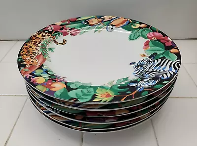 Vtg  RAIN FOREST  By Sue Zipkin 6 Beautiful 10.5  Dinner Plates For Vitromaster • $49.99