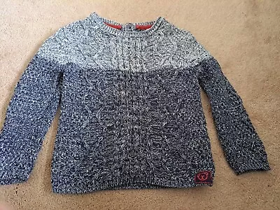 Boys Thick Jumper Age 12 - 18 Months Cable Knit Jumper By Mothercare 100% Cotton • £2.95