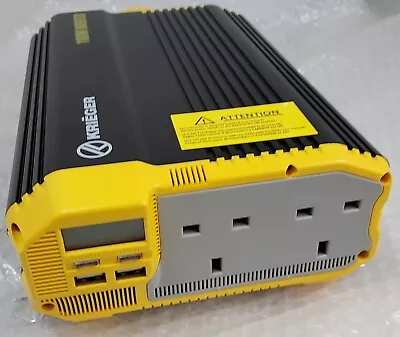 £84.93 • Buy KRIËGER KRU1100 1100-2200 Watt Power Inverter 12V DC To 230V AC, UK Sockets