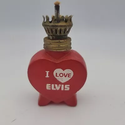 Vintage I Love Elvis Mini Heart Shaped Oil Lamp Kerosene Wick Knob • $3.74