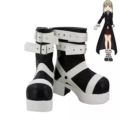 Soul Eater Maka Albarn Black Cosplay Shoes Women Boots Ver 2 • $68.89