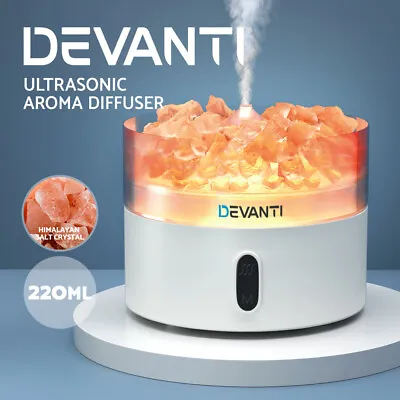 Devanti Aroma Diffuser Aromatherapy Essential Oils Air Humidifier LED Crystal • $27.95