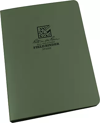 All-Weather 1/2  Ring Binder 5 5/8  X 7 7/8  Green Binder (N • $32.52