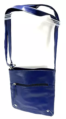 Blue Messenger Purse Handbag Multi Pocket Crossbody/Shoulder • $8.88