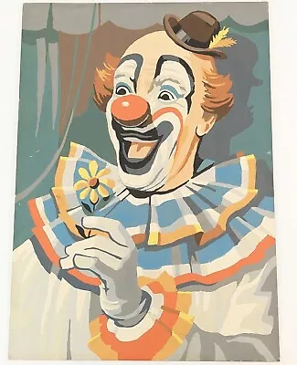 Circus Clown Smiling Laughing Flower 10 X 14  Paint By Number Vintage Art • $19.99