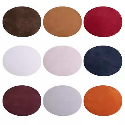 Oval Suede Fabric Patch Iron-on Iron On Patches Elbow Patches  Jacket Tops • £3.35