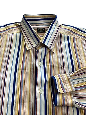 Maus & Hoffman Solemare Men’s Multi Colored Stripe Long Sleeve Button Shirt M • $21.99