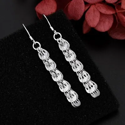 Brand New Fashion Plated 925 Silver Fishtail Long Earrings Girl Jewelry Gift • $4.58