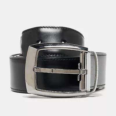 Montblanc Black/Brown Leather Cut To Size Reversible Belt • $182.70