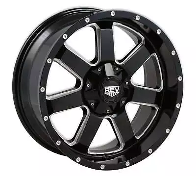 REV Wheels Off Road 885 Series Black And Machined 20x9 Inch Rim 6x5.5/6x135 Bolt • $254.95