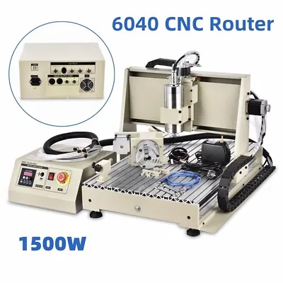USB 4 Axis 1500W VFD CNC Router 6040Z Engraver Engraving Machine Woodworking • $1139.05