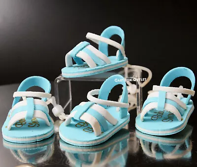12 Baby Shower Blue Party Favors Foam Shoe Sandles Decoration Prize Gifts • £12.53