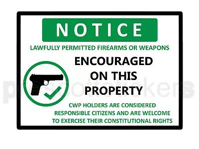 Firearms Welcome On This Property Vinyl Window Laptop Bumper Sticker Decal • £5.77