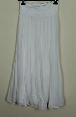 New Summer Ladies Italian Cotton A Line Panel Insert Floaty Design Maxi Skirt • £23.99